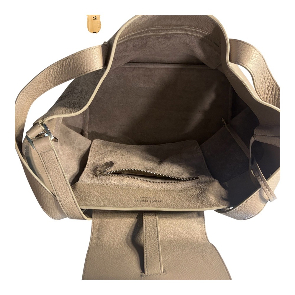 Meli Melo Thela Medium Taupe Cowhide Leather Satchel Shoulder Bag Italy - Picture 10 of 10
